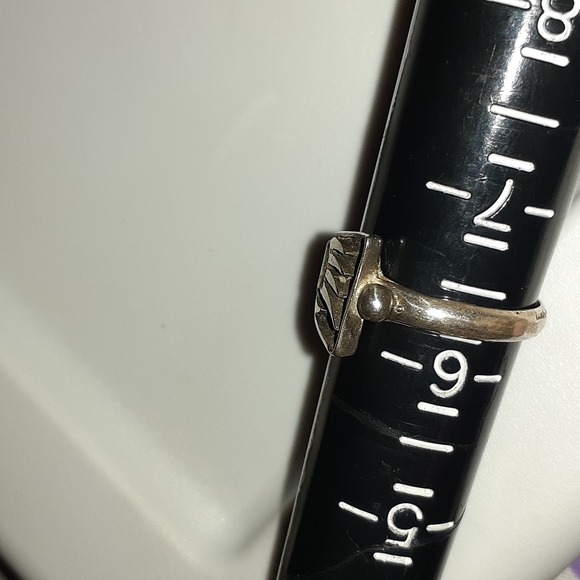 VTG 💙 REAL Bearclaw Inlaid Turquoise Sterling Ring - Picture 7 of 10